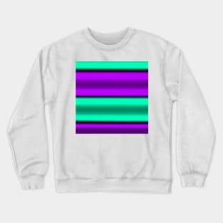 Purple & Mint Horizontal Stripes Crewneck Sweatshirt